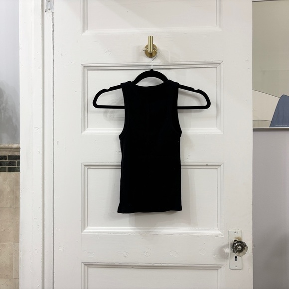 NWOT Zara Ribbed Basic Black Sleeveless Ribbed Basic Tank Top - Sz Small - Picture 5 of 6